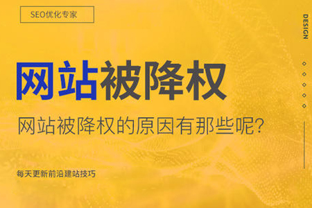 被降權(quán),排名下降的原因及解決方法